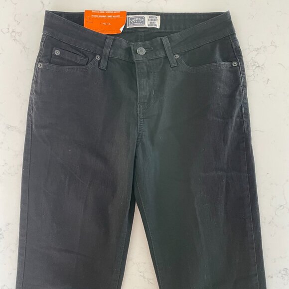 Signature by Levi Strauss & Co. Modern Straight 5 Pocket M Rise Jeans Black Sz 6 - Picture 5 of 16